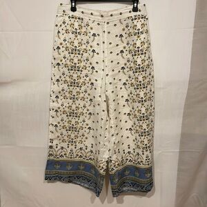 Joie 100% Linen Wide Leg Cropped Pants